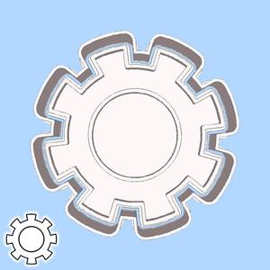 Tools cookie cutters - gear (style 1)