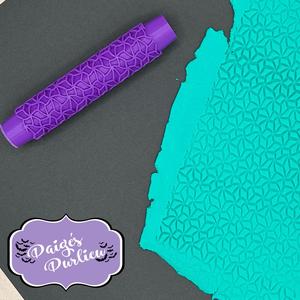 Abstract Cubism Star Repeating Pattern Texture Roller | Polymer Clay Fondant Cookie Dough Tools | Earring & Jewelry Makers