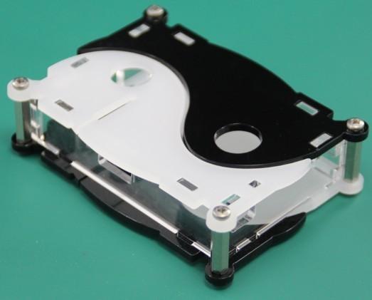 Laser cut Raspberry pi case yin yang / ying yang