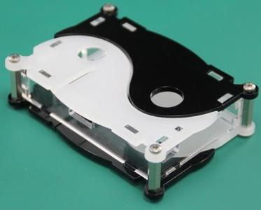 Laser cut Raspberry pi case yin yang / ying yang