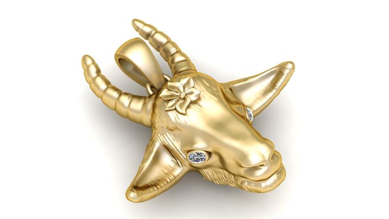 COW ANIMAL HAT PENDANT 3D PRINTABLE MODEL