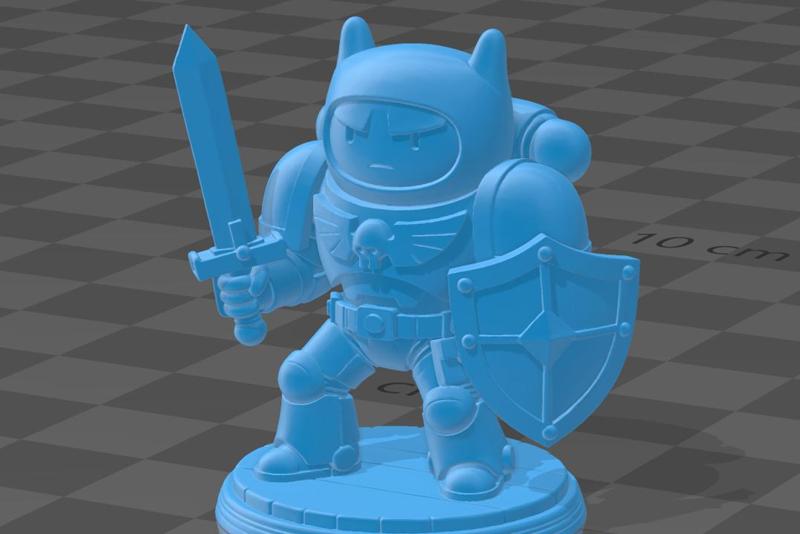 ⚔️ Finn the Human Future Warrior - Wargame Miniature for Painting / Finn el Humano Guerrero del Futuro - Figura wargame para pintar / Finn the Human Future Warrior - Wargame Miniature for Painting