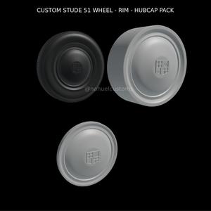 CUSTOM STUDE 51 WHEEL - RIM - HUBCAP PACK