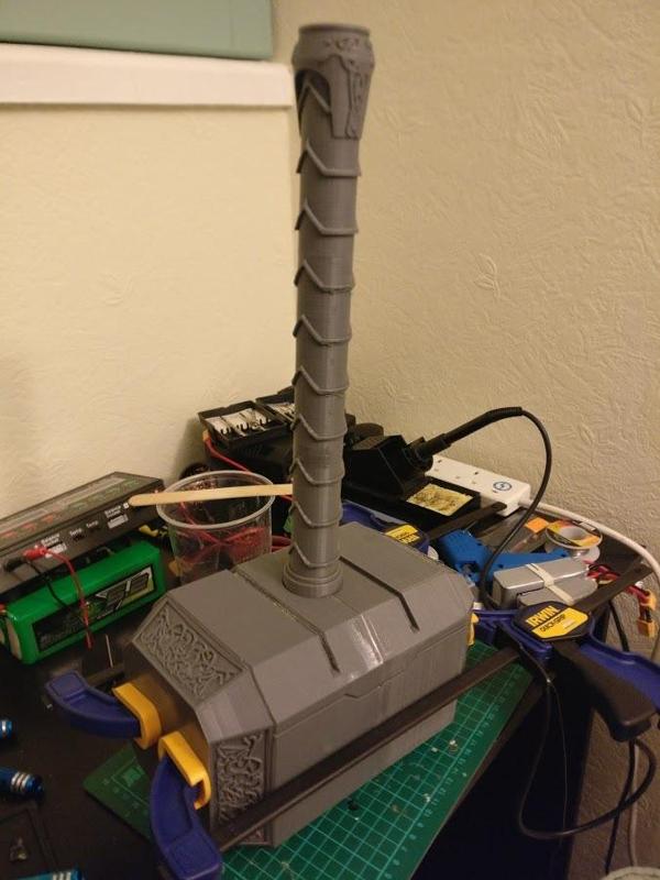 Life Size Thor's Hammer (Mjolnir) - Hollow handle for pipe