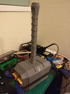 Life Size Thor's Hammer (Mjolnir) - Hollow handle for pipe