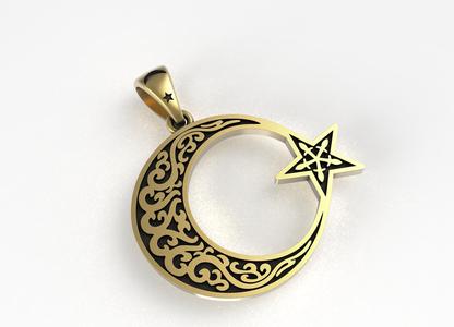 Celtic Half Moon Pendent Design