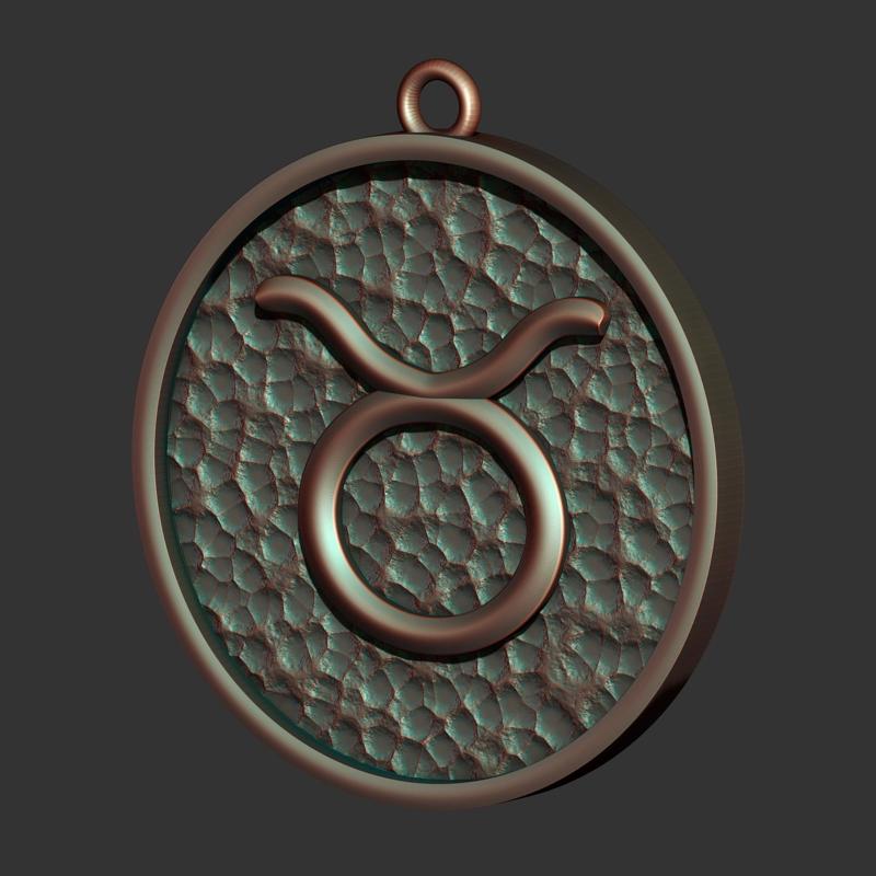 Taurus Sign Pendant