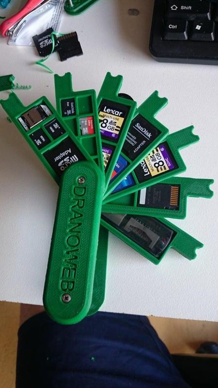 Swiss Army Style SD Holder (Expandable)(Raspberry adaptors)