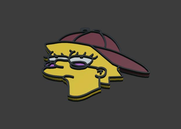 Lisa Multicolor Keychain Artwork