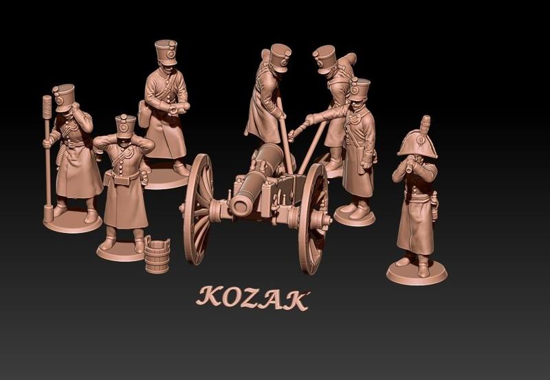 napoleonic russian foot artillery 1805-07 in greatcoats and shako