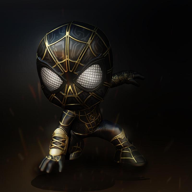 SPIDERMAN no way home STL black costume