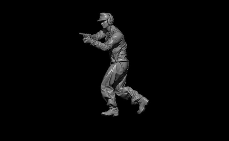 WW2 GERMAN TANK CREW FIRING