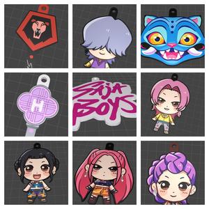 Pack of 15 3D Kpop Demon Hunters Huntrax Demon Hunters 3D keychains