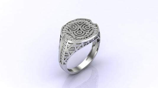 Gents Ring Print Ready STL 3DM Gents Rings Diamond Men Ring 3D print model