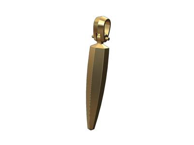 Faceted conical horn cornetto italian horn pendant charm 3D print model