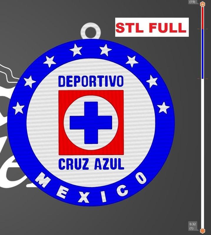 Cruz Azul Mexico League Key Ring