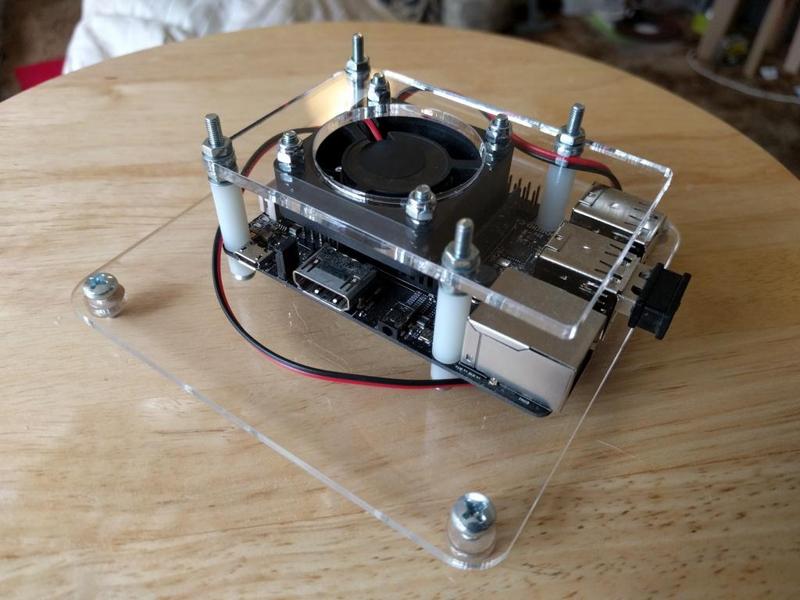 Odroid-C2 acrylic VESA mounting plate