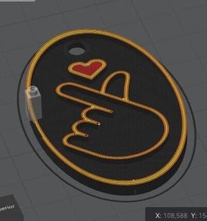 Key ring with heart