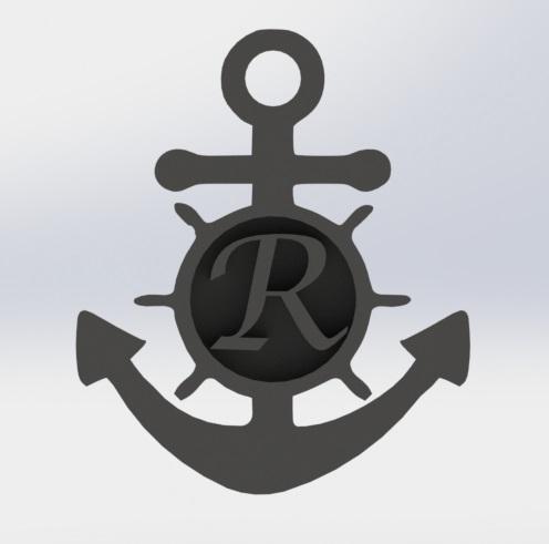 ANCHOR KEY RING - LETTER R
