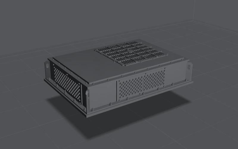 O scale roof mounted HVAC unit