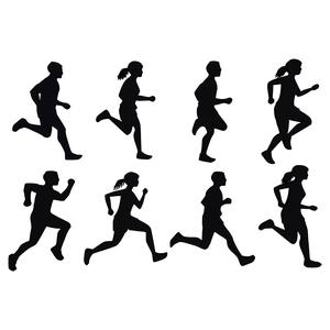 Running People Silhouettes