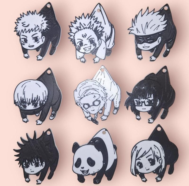 Jujutsu Kaisen X9 keychains