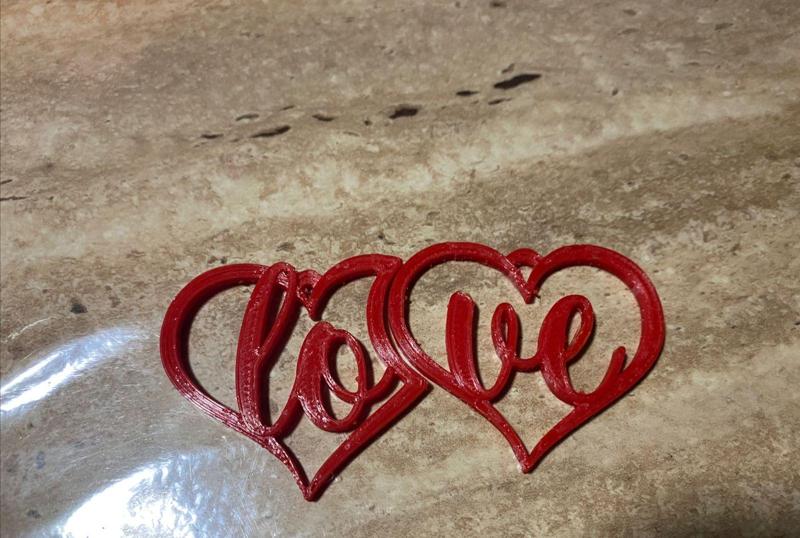 Key Ring LOVE Divided into Two Hearts 💖