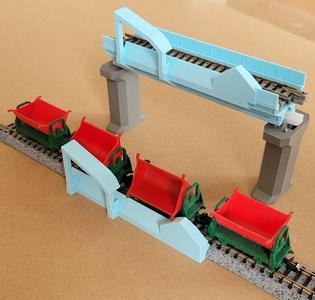 Unloader for Minitrix-tipping wagons