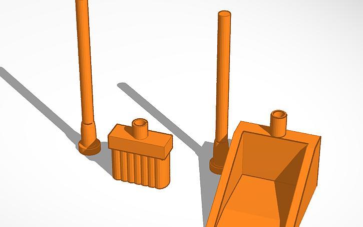 Cute mini broom and dust pan grinder scraper herb cleaning kit