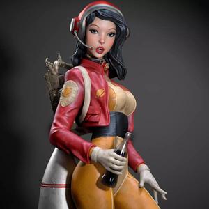 RETRO PINUP ASTRONAUT 3D PRINT