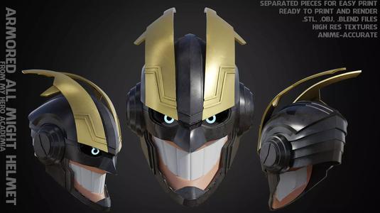 My Hero Academia Armored All Might Helmet for Cosplay