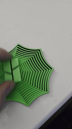 Spiral fidget toy with Bambu logo. loads of fun