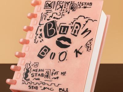 Burn book mean girls box for makeup storage