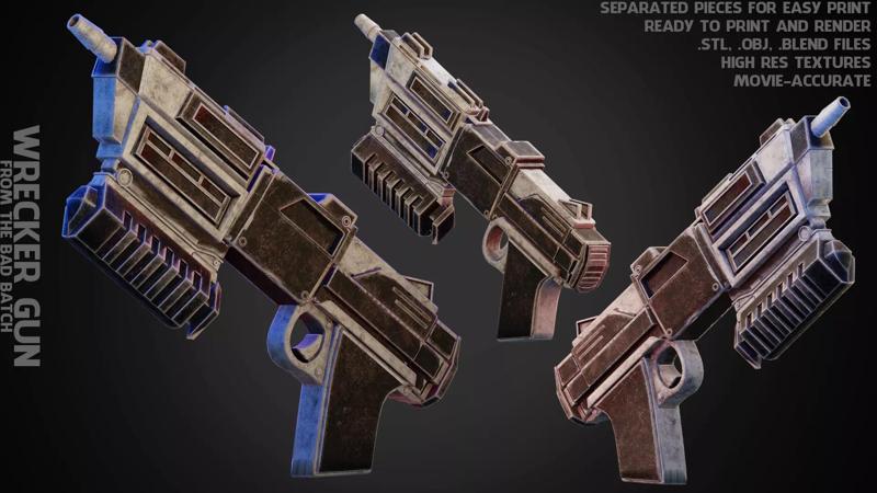 The Bad Batch Wrecker Gun for Cosplay