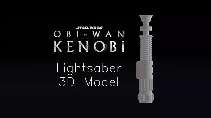 Star Wars Obi Wan Kenobi Lightstaber 3D Model for 3D Printing