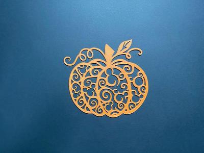 Decorative Pumpkin with Ornamental Cutout Design