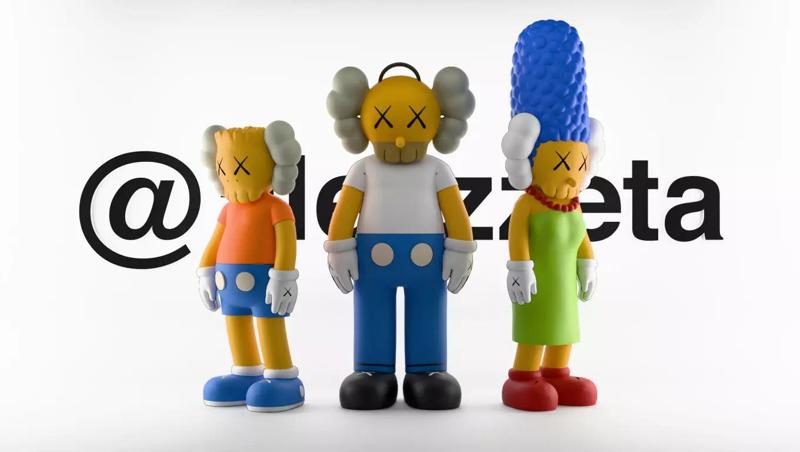 Kaws Bart Simpson x Homer Simpson x Marge Simpson for Print