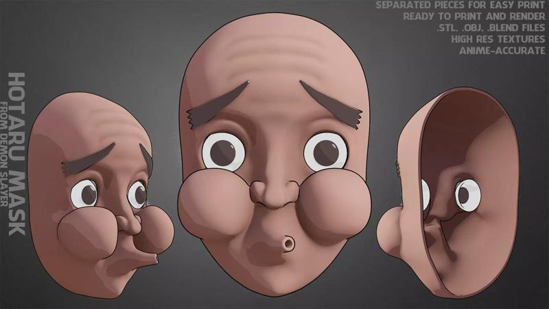 Demon Slayer Hotaru Haganezuka Swordsmith Mask for Cosplay