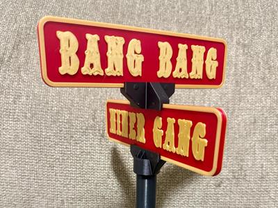 SF 49ers "Bang Bang Niner Gang" street sign