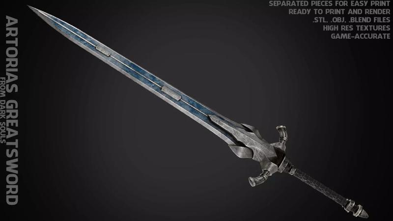 Dark Souls Knight Artorias Abysswalker GreatSword for Cosplay