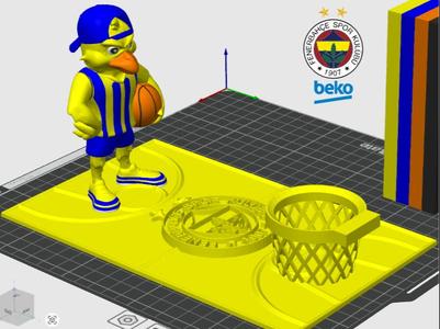Fenerbahçe Yellow basket candle holder