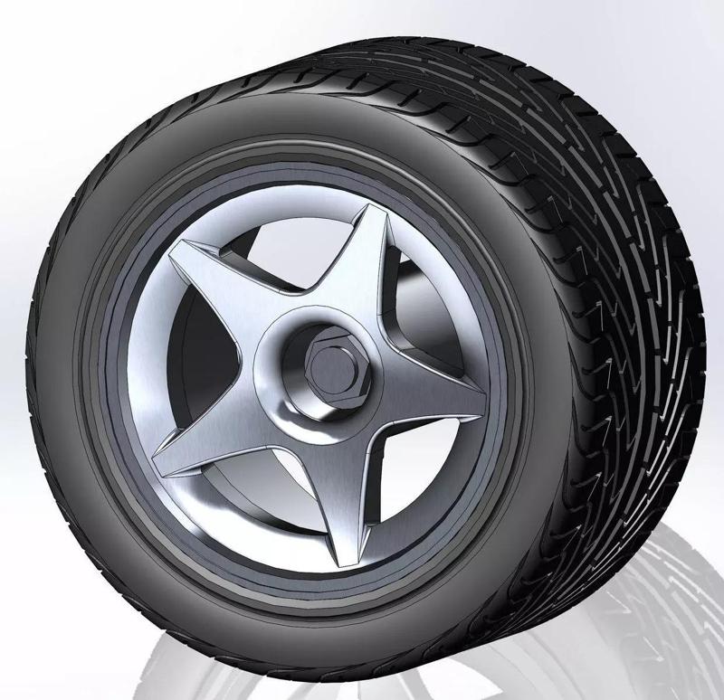 Rims and tyres for Nazca C2 scale model