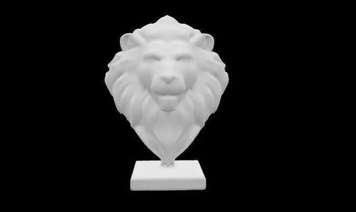 lion bust sculpture