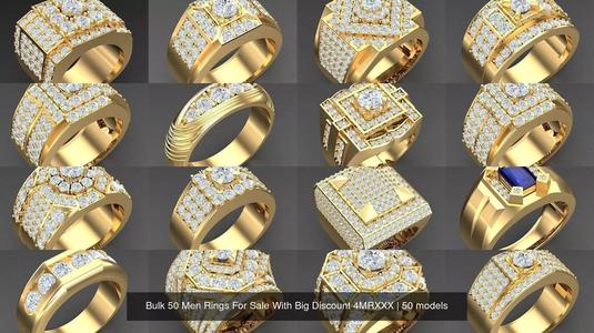 Bulk 50 Men Rings For Sale With Big Discount 4MRXXX 3D Model Collection