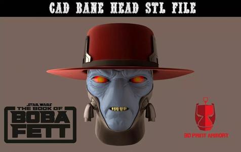 Cad Bane 1 1 scale head for 3d print