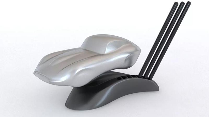 Jaguar E-Type Car Sculpture desk accessory with pen storage