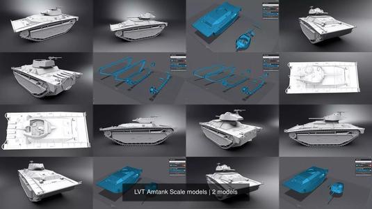 LVT Amtank Scale models 3D Model Collection