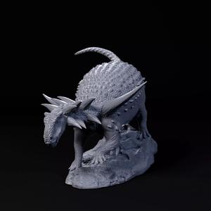 Sauropelta going down 1-35 scale pre-supported armoured dinosaur