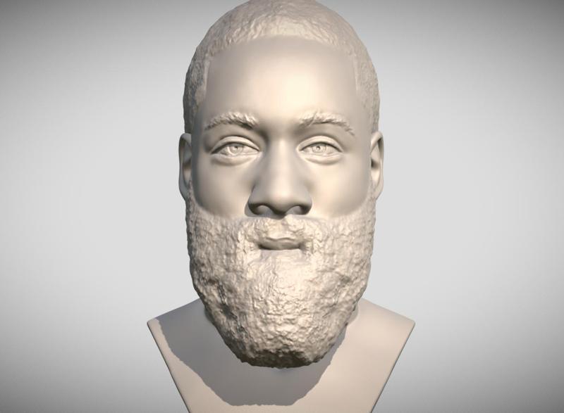 James Harden bust for 3D printing