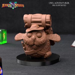 Owlkin Adventurer Miniature - Pre-Supported